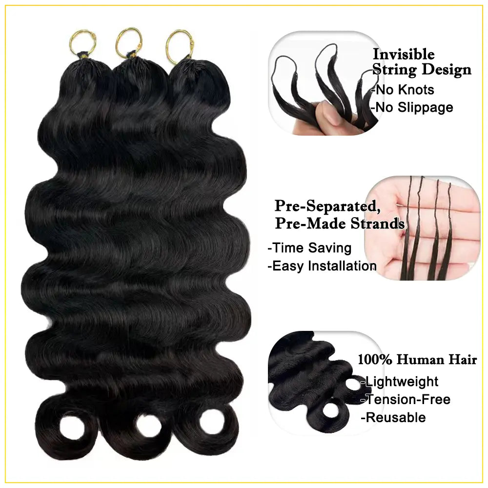 New 2026 Ramiss Body Wave Crochet Human Hair Pre-Separated 50g/Pack Time-Saving