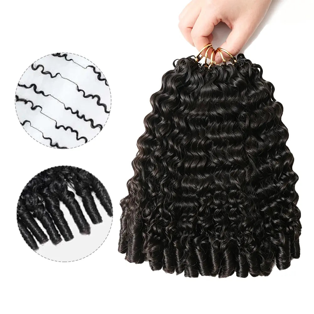 New 2026 Ramiss Burmese Curly Crochet Human Hair Pre-Separated 50g/Pack Time-Saving