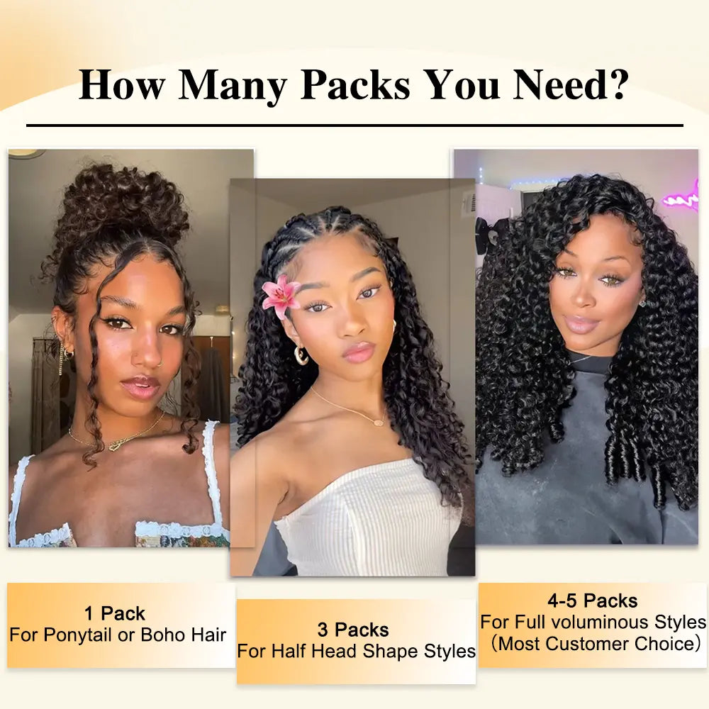 New 2026 Ramiss Burmese Curly Crochet Human Hair Pre-Separated 50g/Pack Time-Saving