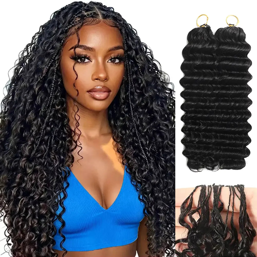 New 2026 Ramiss Mircale Knots Crochet Human Hair Loose Deep Pre-Separated 50g / Bundle Time-Saving