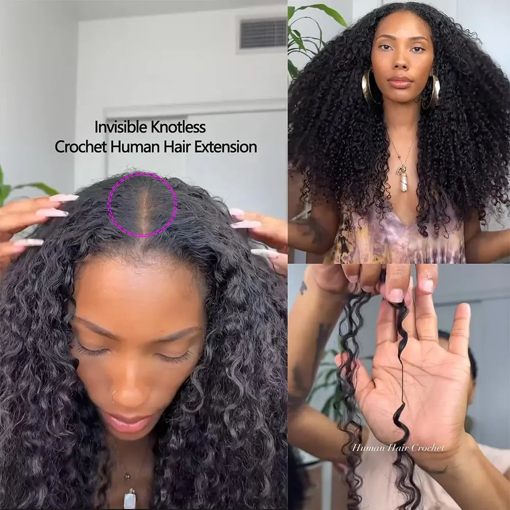 New 2026 Ramiss Mircale Knots Crochet Human Hair Loose Deep Pre-Separated 50g / Bundle Time-Saving